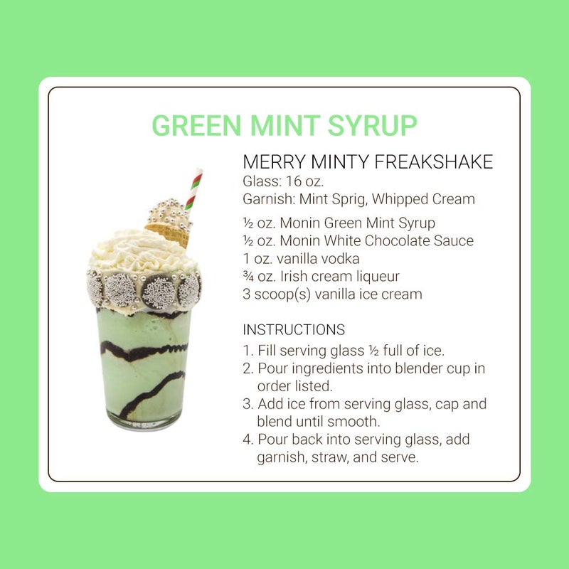 Monin - Green Mint Syrup, Bold Peppermint Coolness, Natural Flavors, Great for Smoothies, Sodas, Cocktails, and Teas, Non-GMO, Gluten-Free (750 ml) - Image 5